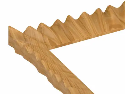 Carved picture frame STL 3D model 138