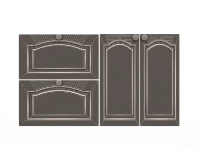Kitchen Cabinet Door Classic Zaur Low-poly 3D model