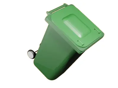 Trash bin plastic model 3d  Low-poly 3D model