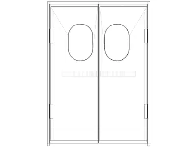 Double Door Free 3D model