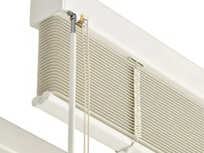 Aluminum Venetian Blinds Bandalux set 02 3D model