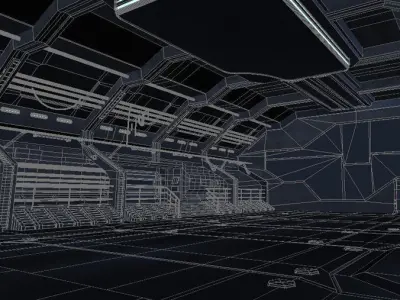 spaceship space station futuristic sci-fi fantasy 3D model