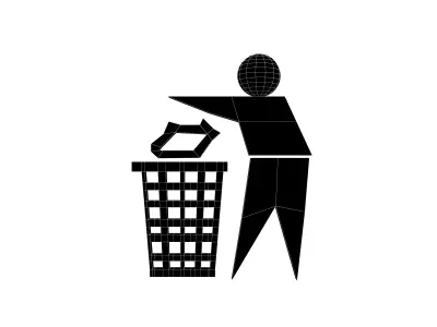 Recycle Symbols v7 012 Low-poly 3D model