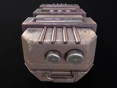 Sci-Fi Crate Low-poly 3D model shop