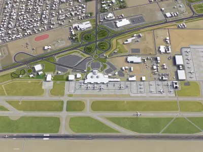 Sharjah - Airport - SHJ Low-poly 3D model