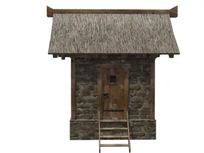 free medieval house Free low-poly 3D model