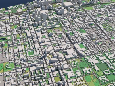 Toronto 30x30km City Map 3D model