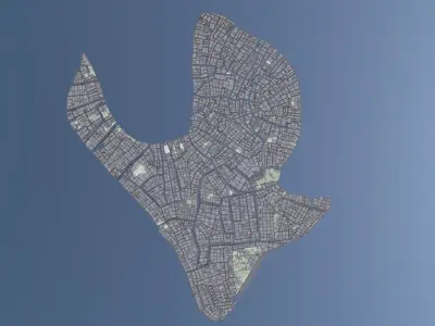  Venice-Like Italian City Town LOWPOLY Low-poly 3D model