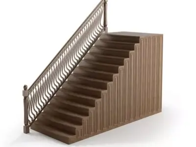 Metal Hand Railing 3D model