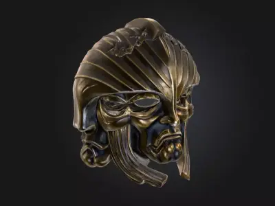 Multifaceted Visage Low-poly 3D model