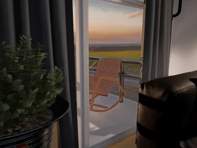 minimalist interior with a swimming pool Free 3D model