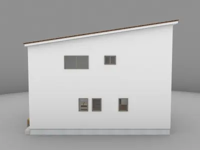 House model for background 24 Low-poly 3D model