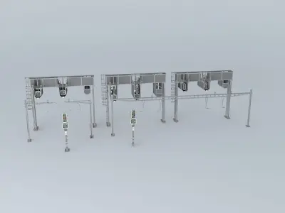 Swiss track objects Free 3D model