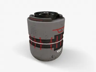 Sci-Fi Bomb V3 Low-poly 3D model