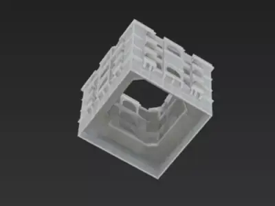 Empty Hollow Structure Building Set 3D print model