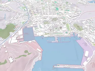 Cityscape Cartagena Columbia 3D model