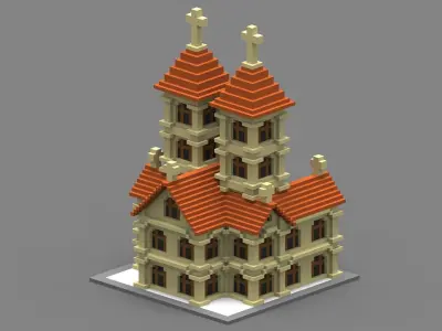 House Voxel - 27 Low-poly 3D model