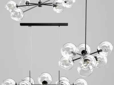 Staggered Glass Collection 3D model