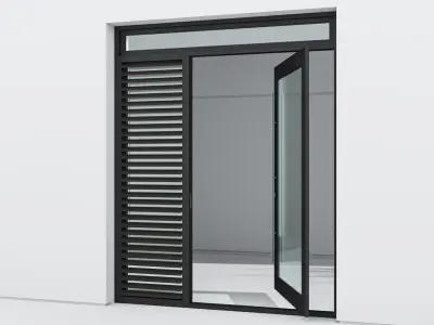 Aluminium door 46 3D model