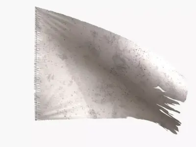 White Flag Low-poly 3D model