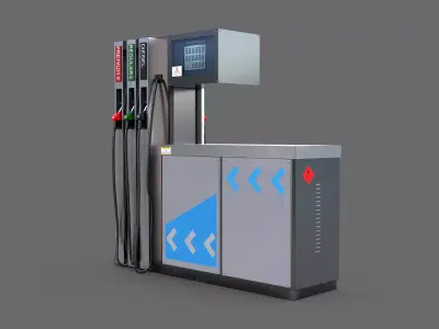 Gasoline Pump Low-poly 3D model