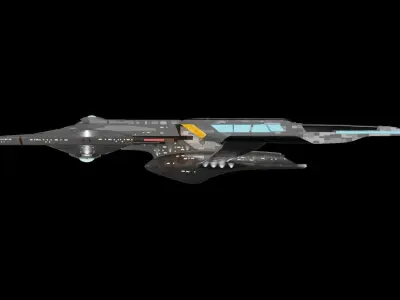 Star Trek Neo-Constitution-Class Starship Low-poly 3D model