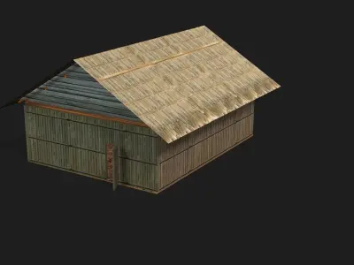 tsev hmoob  hmong house 3D model