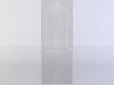 Door wooden Low-poly 3D model 3