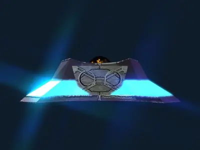 Creative Universe Flat floor Spaceship Low-poly 3D model