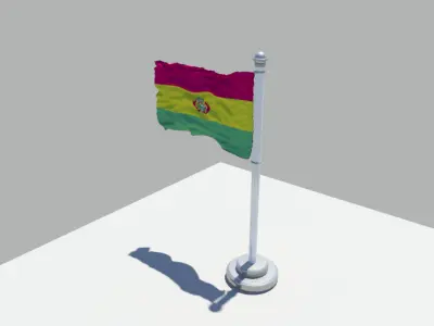 Bolivia flag 3D model
