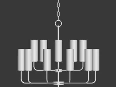 Hudson Valley Wentworth 31 inch Wide Aged Brass Chandelier 3D model