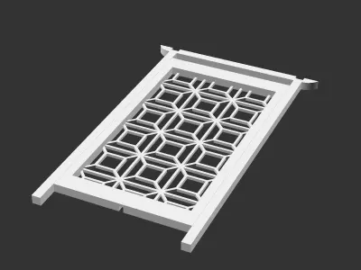 Kumiko Japanese Shoji Lantern - Tsutsuidutsu 3D print model