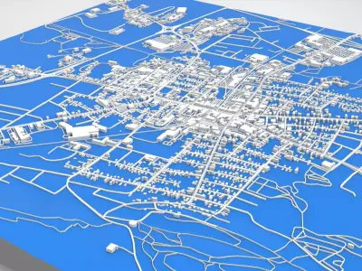 Cityscape Keene New Hampshire United States 3D model