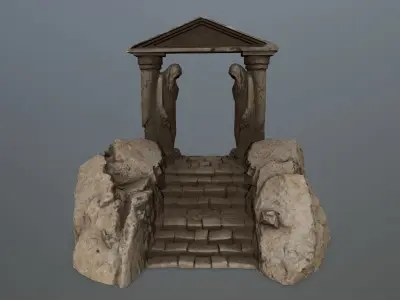 Souls Gate Low-poly 3D model