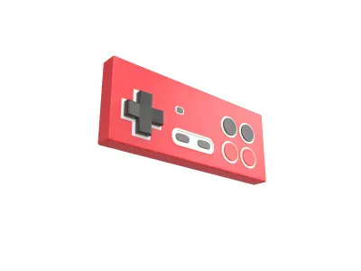 Cartoon Game Controller v1 004 Low-poly 3D model