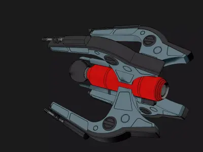 Stylized Spaceship made in blender 3D model