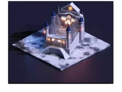 Castle in Snow 3D model