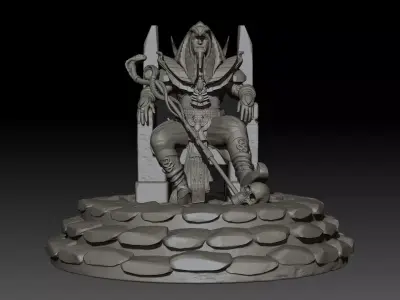 Pharaoh High Poly for 3d Print 3D print model