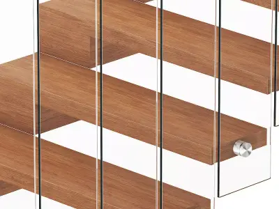 Wooden Stairs 2 3D model