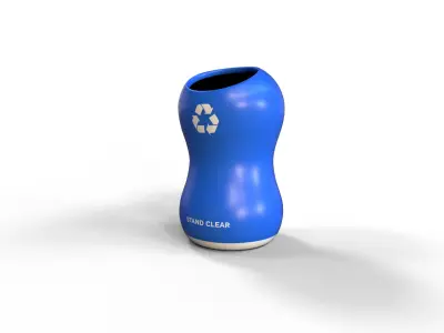 Urban Trash Container Low-poly 3D model purchase