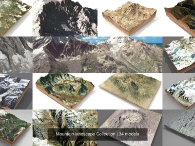 Mountain landscape Collection 3D Model Pack