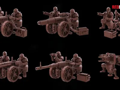 Death squad of Imperial force Heavy support 3D print model
