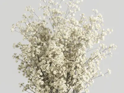 plants bouquet vase 23 3D model
