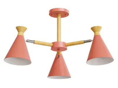 OLA Chandelier 3 lamps Low-poly 3D model