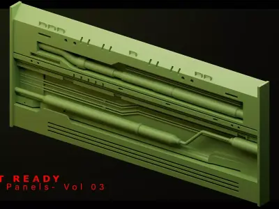 Sci-Fi Wall Panels- Printable Miniature Set- Vol 03 3D print model