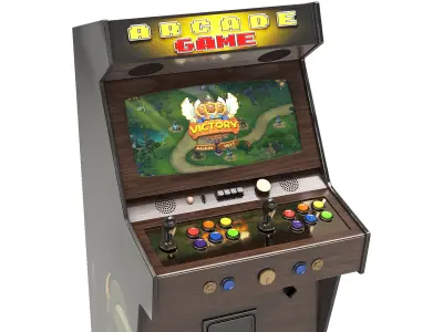 Arcade Game Machine Low-poly 3D model