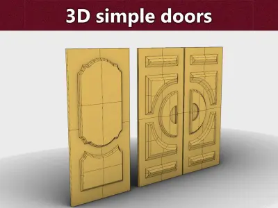 simple 3d doors Free 3D print model
