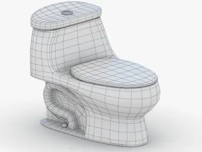 1537 - Toilet Low-poly 3D model