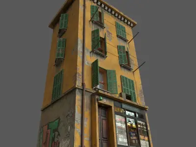 Old European House  With Shop 3D model