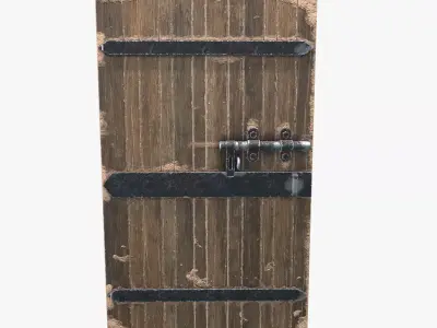 Medieval Door Low-poly 3D model